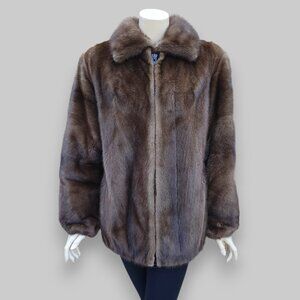 Unisex Lunaraine Mink Zip Fur Jacket - Large